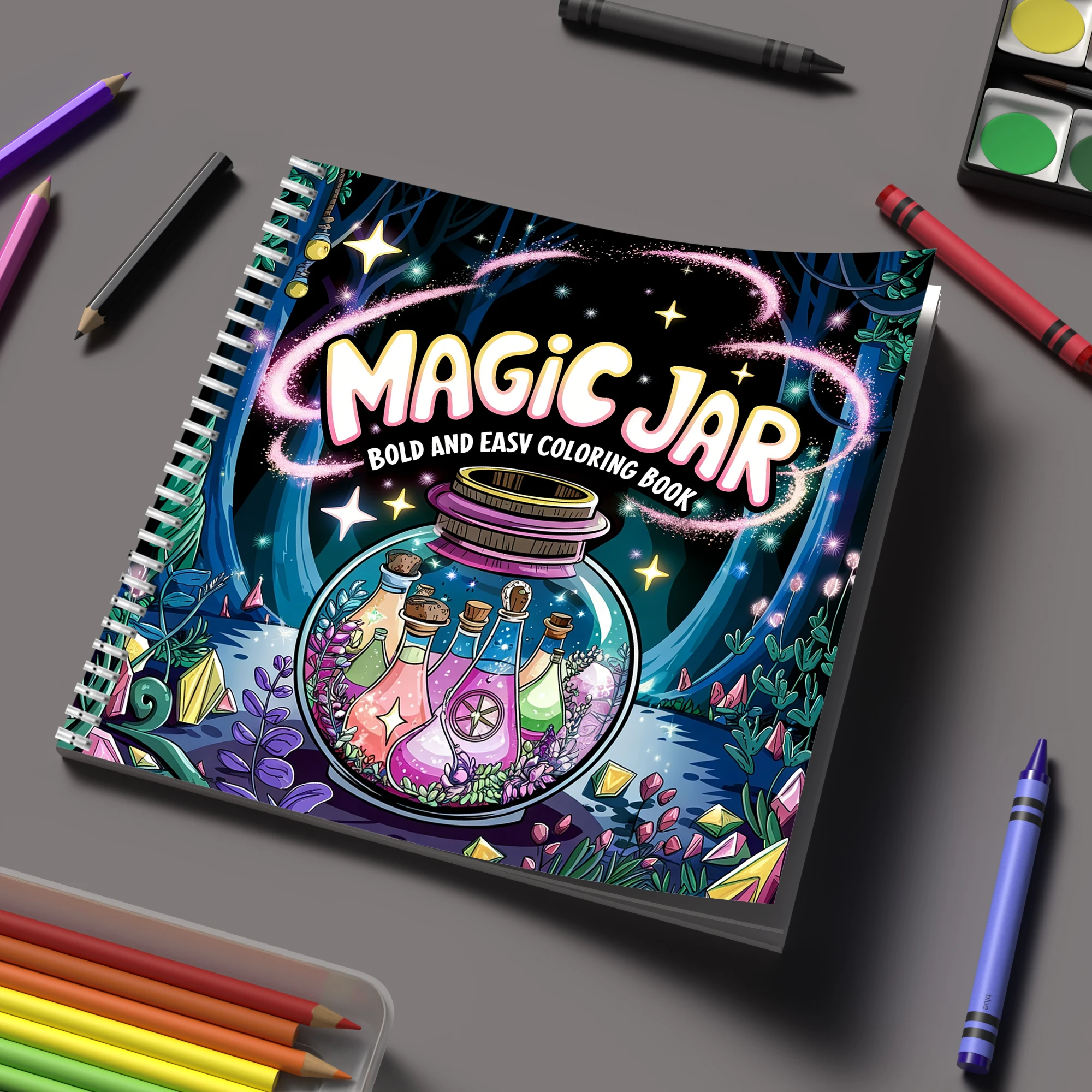 Chalk Bag - Coloring Book Magic Jar for Adult