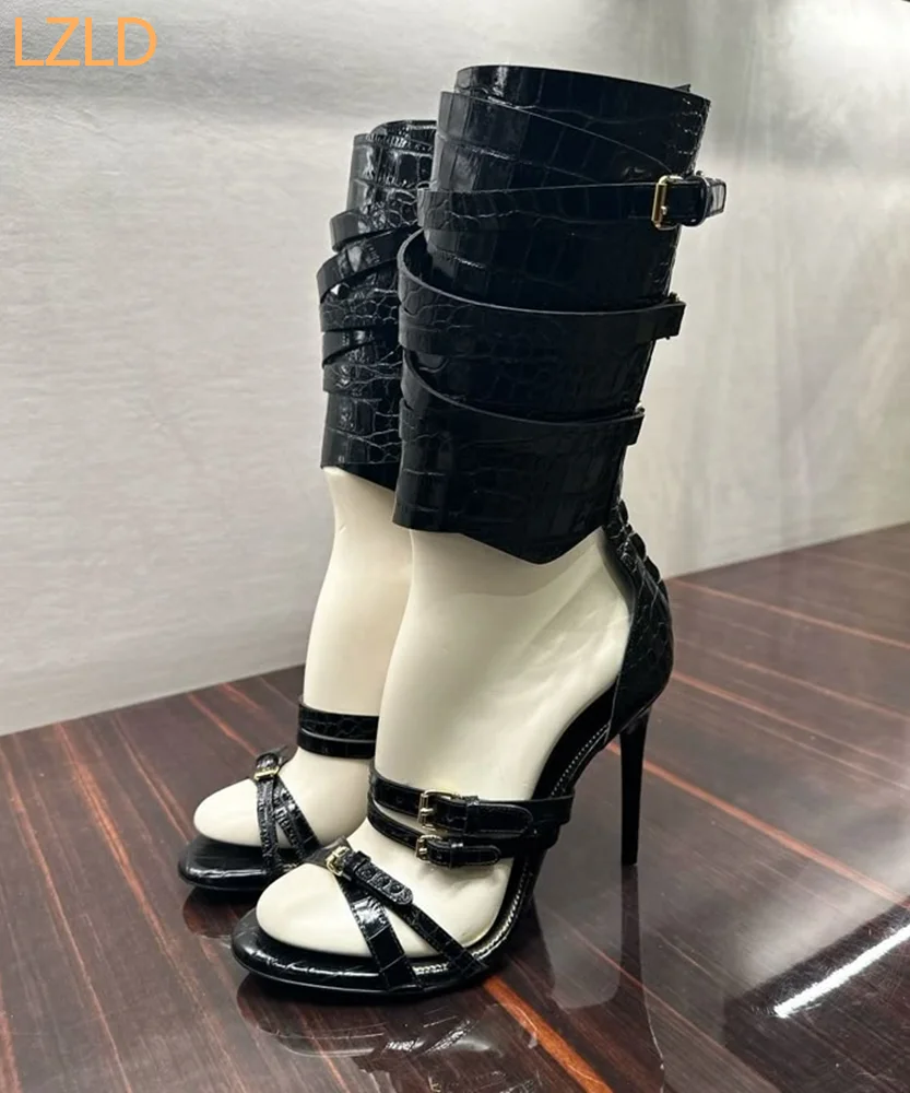 Crossfit Belt - Black Sexy Catwalk Women Sandals 2025