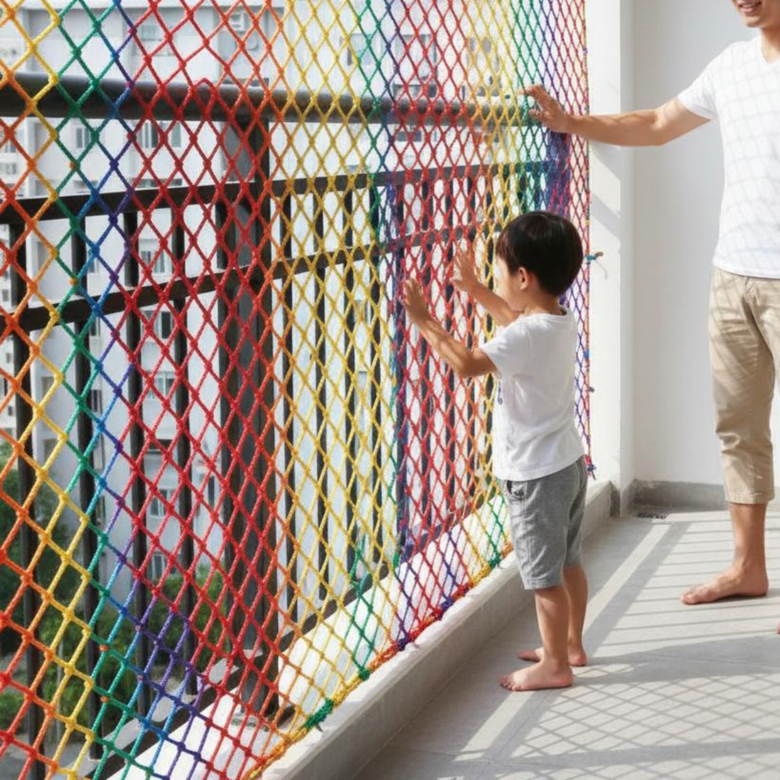 Rope Climb - Child Anti-Fall Net Multi-Color Balcony Guardrail