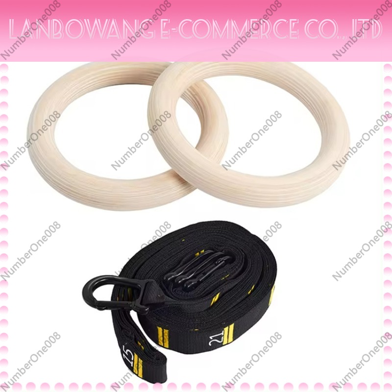 Gymnastic Ring - Solid Birch Wood Gymnastic Rings Fitness