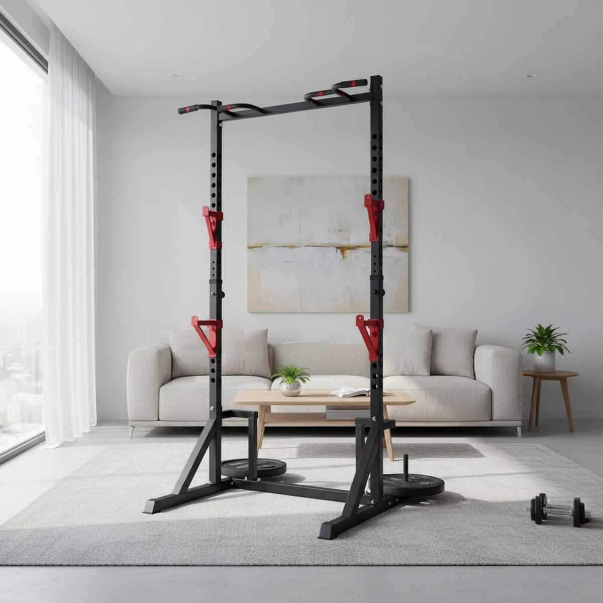 Adjustable Power Rack with Pul - Pull Up Bar review and price