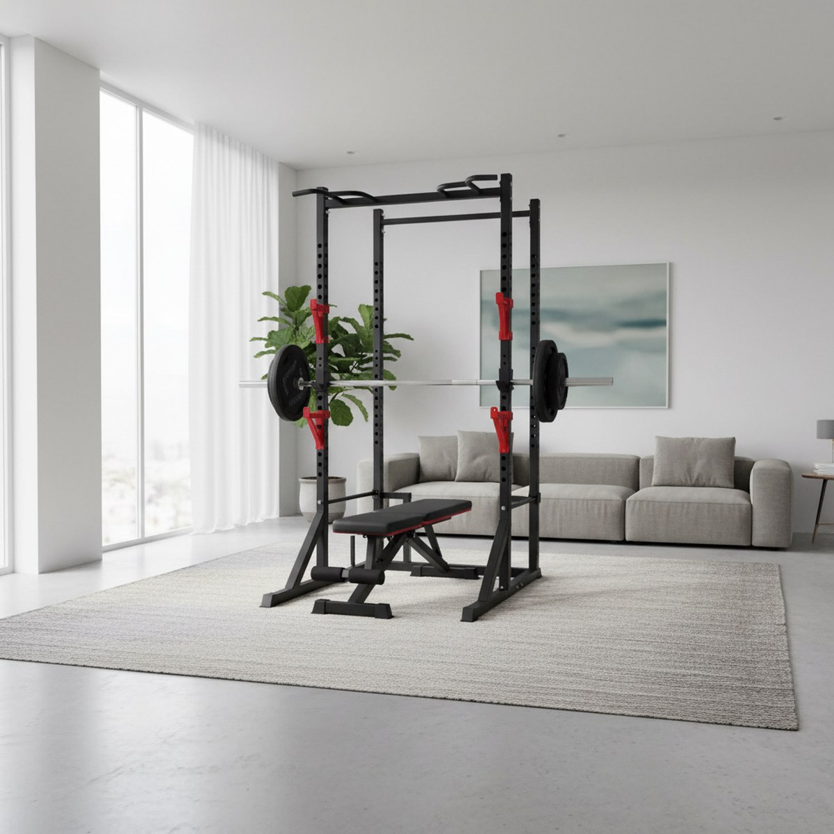Adjustable Power Rack with Pul - Pull Up Bar review and price