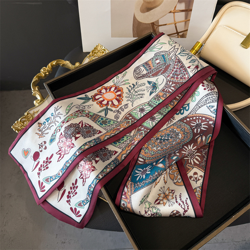 Fashion Skinny Silk Scarf for  - Wrist Wraps review and price