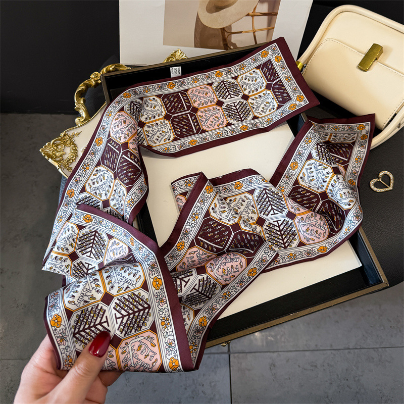 Fashion Skinny Silk Scarf for  - Wrist Wraps review and price