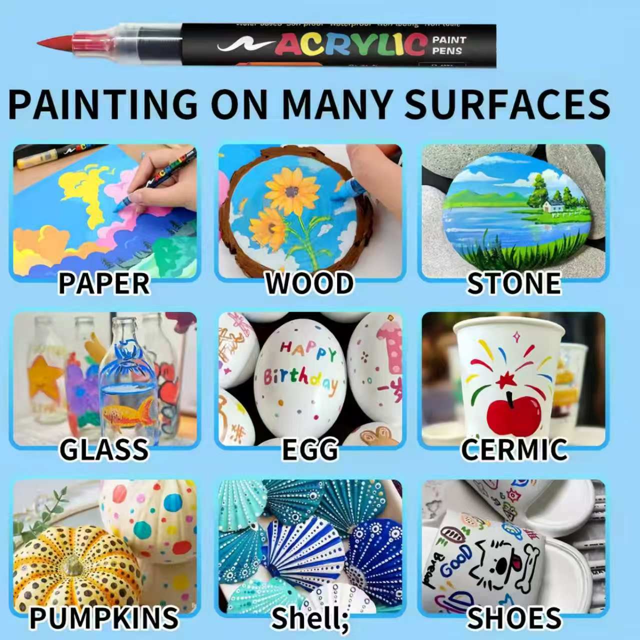12-60 Colors Art Acrylic Marke - Chalk Bag review and price