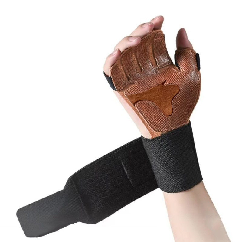 1 Pair Cowhide Weight Lifting  - Weightlifting Gloves review and price