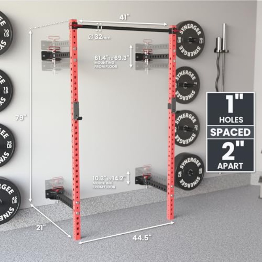 2200 Series Folding Squat Rack - Pull Up Bar review and price