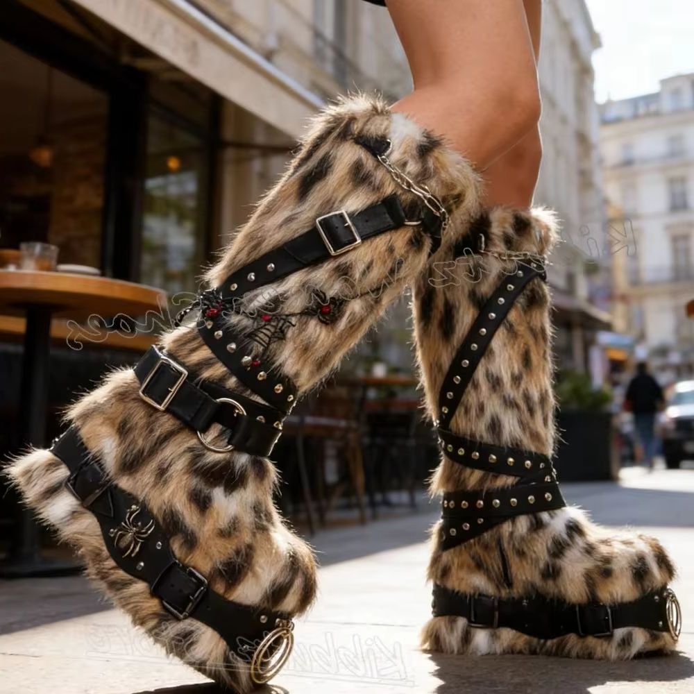 Leopord Furry Knee High Boot P - Crossfit Belt review and price