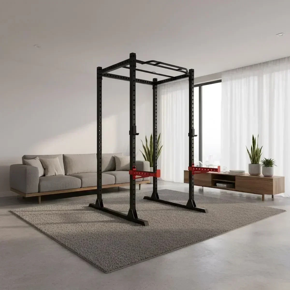 Adjustable Home Gym Squat Rack - Pull Up Bar review and price