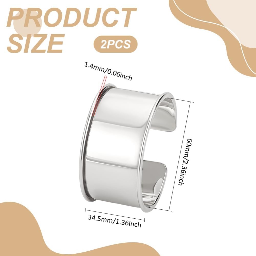 2pcs Platinum Grooved Bangles  - Wrist Wraps review and price