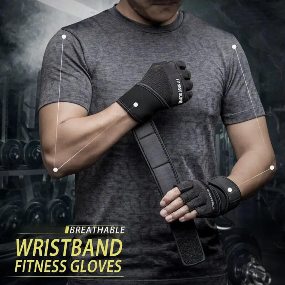 Half Finger Gym Gloves Wear Re - Weightlifting Gloves review and price